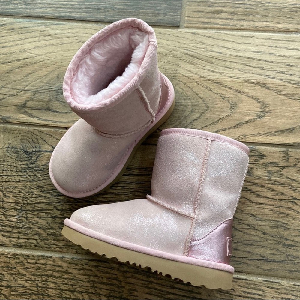 Kids Size 9 Pink Ugg Boots - like new!